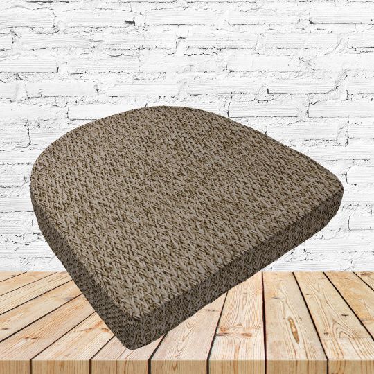 Richloom Solarium Mercer Rattan Boxed Patio Contoured Dining Chair Seat Cushions –Wicker Chair Cushions