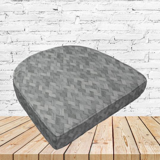 Richloom Solarium Mixes Pebbles Boxed Patio Contoured Dining Chair Seat Cushions –Wicker Chair Cushions