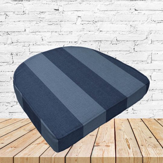 Richloom Solarium Preview Capris Boxed Patio Contoured Dining Chair Seat Cushions –Wicker Chair Cushions