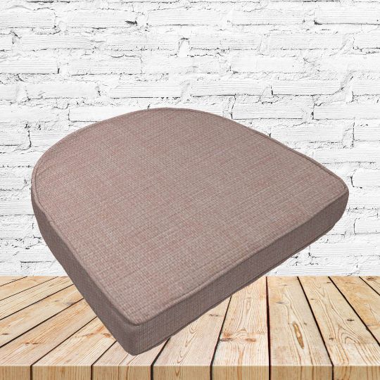 Richloom Solarium Rave Blush Boxed Patio Contoured Dining Chair Seat Cushions –Wicker Chair Cushions