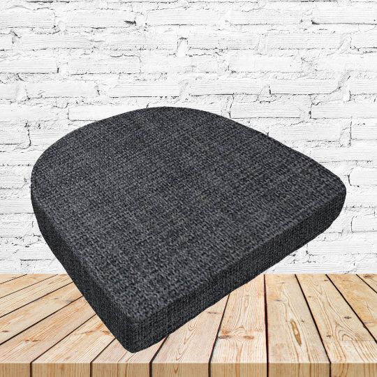 Richloom Solarium Rave Charcoal Boxed Patio Contoured Dining Chair Seat Cushions –Wicker Chair Cushions
