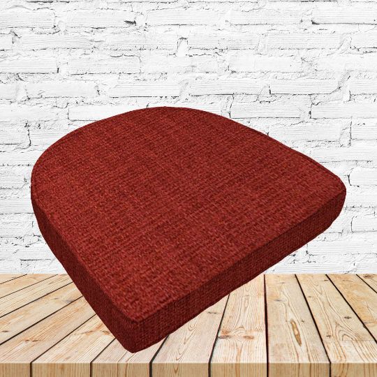 Richloom Solarium Rave Cherry Boxed Patio Contoured Dining Chair Seat Cushions –Wicker Chair Cushions