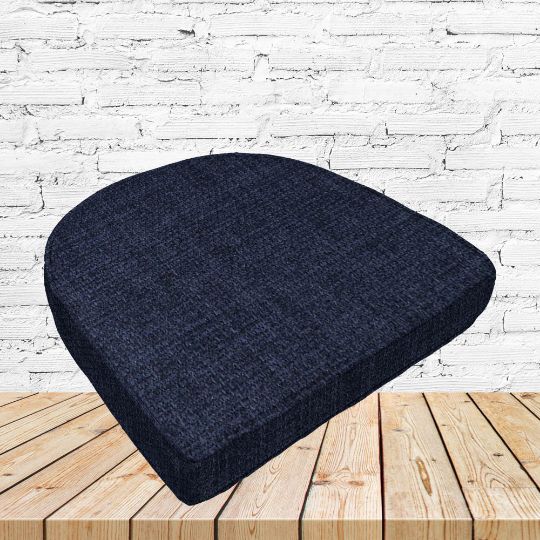 Richloom Solarium Rave Indigo Boxed Patio Contoured Dining Chair Seat Cushions –Wicker Chair Cushions