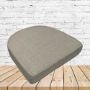 Richloom Solarium Rave Linen Boxed Patio Contoured Dining Chair Seat Cushions –Wicker Chair Cushions