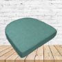 Richloom Solarium Rave Opal Boxed Patio Contoured Dining Chair Seat Cushions –Wicker Chair Cushions