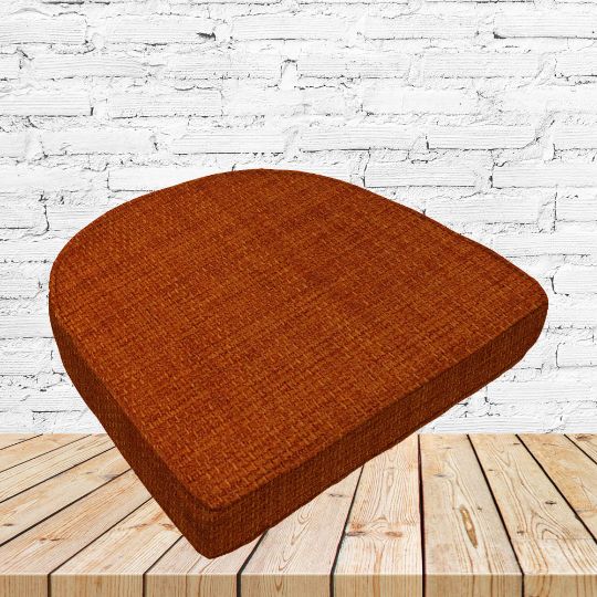 Richloom Solarium Rave Tangerine Boxed Patio Contoured Dining Chair Seat Cushions –Wicker Chair Cushions