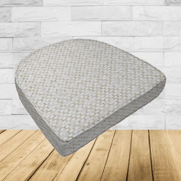 Wicker Patio Chair Cushions with a rounded back Boxed Double Piped Patio Dining Chair Seat Pad or Seat Cushion from Cascadia Outdoor Cushions