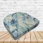 Richloom Solarium Tacorian Turquoise Boxed Patio Contoured Dining Chair Seat Cushions –Wicker Chair Cushions
