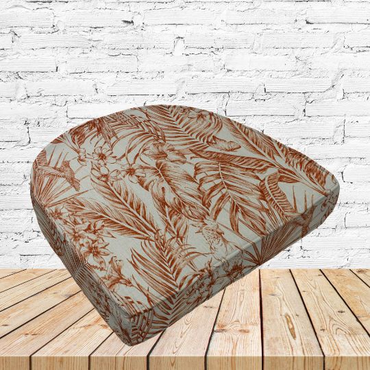 Richloom Solarium Wilshire Mesa Boxed Patio Contoured Dining Chair Seat Cushions –Wicker Chair Cushions