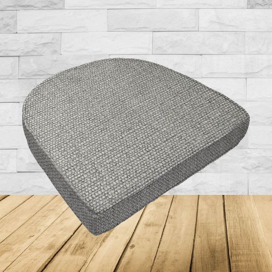 Wicker Patio Chair Cushions with a rounded back Boxed Double Piped Patio Dining Chair Seat Pad or Seat Cushion from Cascadia Outdoor Cushions