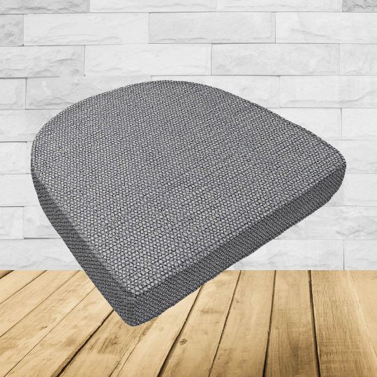 Wicker Patio Chair Cushions with a rounded back Boxed Double Piped Patio Dining Chair Seat Pad or Seat Cushion from Cascadia Outdoor Cushions