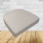 Wicker Patio Chair Cushions with a rounded back Boxed Double Piped Patio Dining Chair Seat Pad or Seat Cushion from Cascadia Outdoor Cushions
