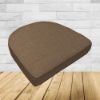 Wicker Patio Chair Cushions with a rounded back Boxed Double Piped Patio Dining Chair Seat Pad or Seat Cushion from Cascadia Outdoor Cushions