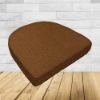 Wicker Patio Chair Cushions with a rounded back Boxed Double Piped Patio Dining Chair Seat Pad or Seat Cushion from Cascadia Outdoor Cushions