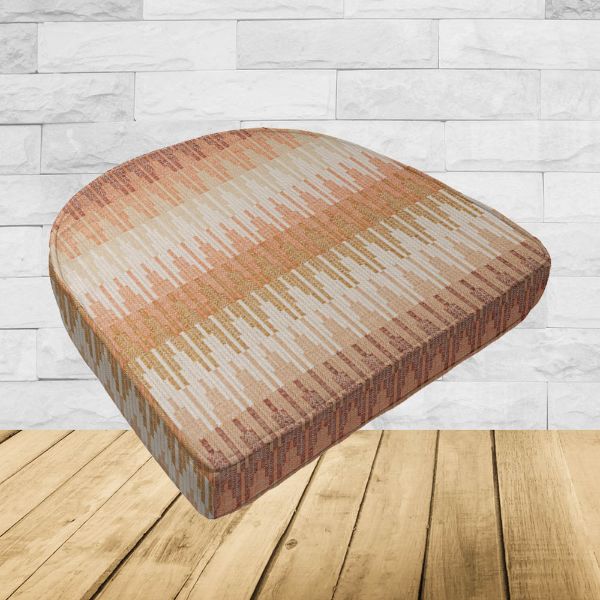 Wicker Patio Chair Cushions with a rounded back Boxed Double Piped Patio Dining Chair Seat Pad or Seat Cushion from Cascadia Outdoor Cushions