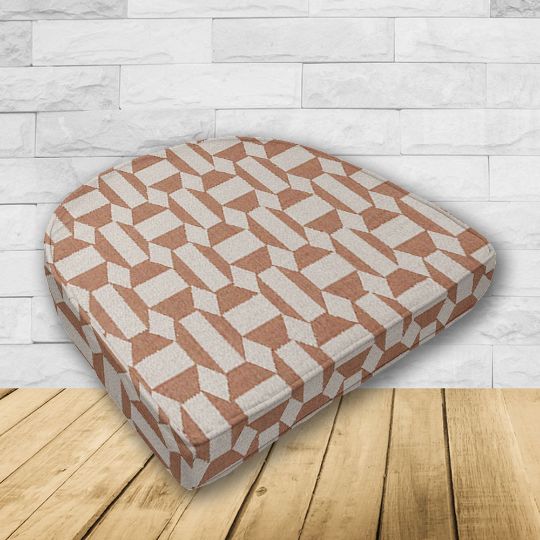 Wicker Patio Chair Cushions with a rounded back Boxed Double Piped Patio Dining Chair Seat Pad or Seat Cushion from Cascadia Outdoor Cushions