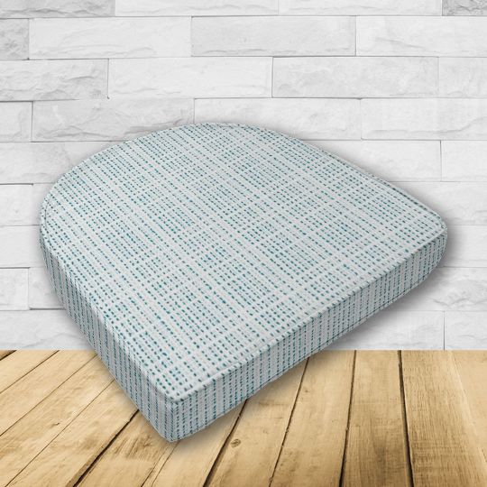 Wicker Patio Chair Cushions with a rounded back Boxed Double Piped Patio Dining Chair Seat Pad or Seat Cushion from Cascadia Outdoor Cushions