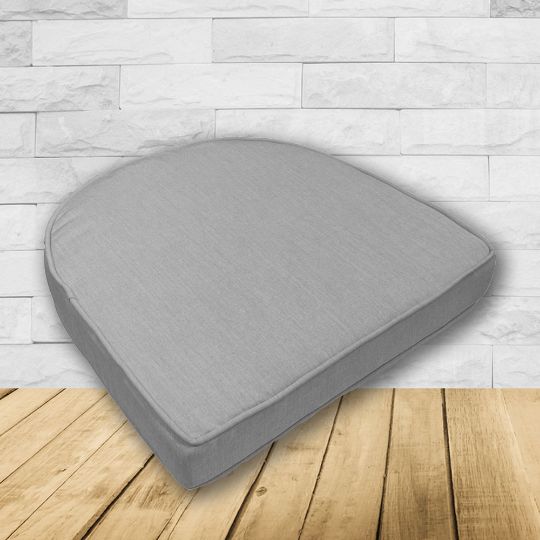 Cushion for wicker patio chairs, contoured or rounded at the back, Designed specifically for outdoor wicker patio chairs.