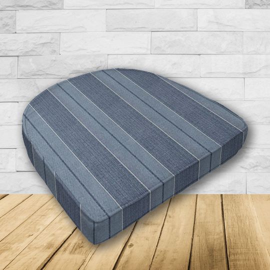 Wicker Patio Chair Cushions with a rounded back Boxed Double Piped Patio Dining Chair Seat Pad or Seat Cushion from Cascadia Outdoor Cushions