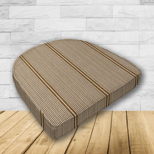 Wicker Patio Chair Cushions with a rounded back Boxed Double Piped Patio Dining Chair Seat Pad or Seat Cushion from Cascadia Outdoor Cushions