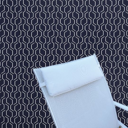 Outdoor Head Rest Pillow in Adaption Indigo– Sunbrella® – 19"x8"