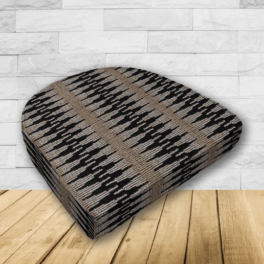 Wicker Patio Chair Cushions with a rounded back Boxed Double Piped Patio Dining Chair Seat Pad or Seat Cushion from Cascadia Outdoor Cushions