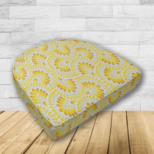 Wicker Patio Chair Cushions with a rounded back Boxed Double Piped Patio Dining Chair Seat Pad or Seat Cushion from Cascadia Outdoor Cushions