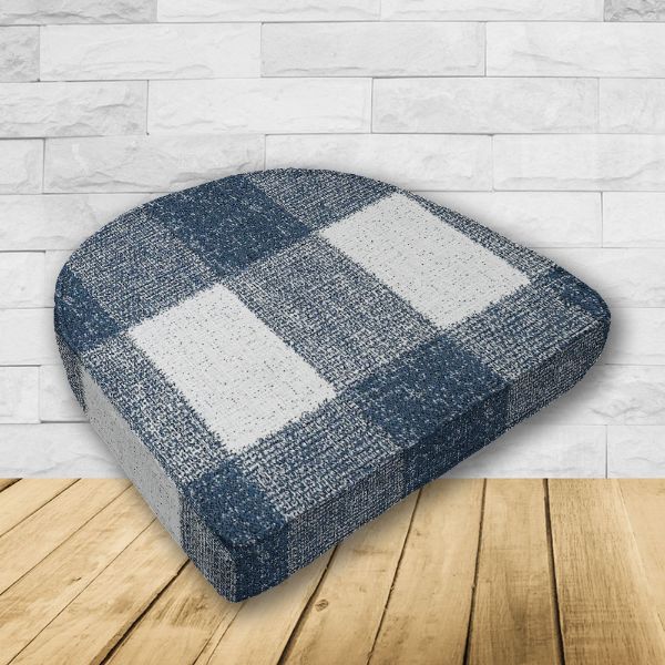 Wicker Patio Chair Cushions with a rounded back Boxed Double Piped Patio Dining Chair Seat Pad or Seat Cushion from Cascadia Outdoor Cushions