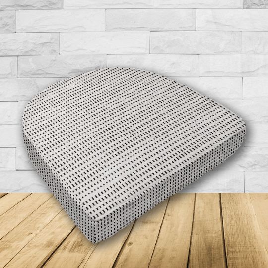 Wicker Patio Chair Cushions with a rounded back Boxed Double Piped Patio Dining Chair Seat Pad or Seat Cushion from Cascadia Outdoor Cushions