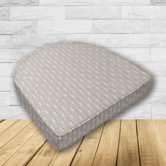 Wicker Patio Chair Cushions with a rounded back Boxed Double Piped Patio Dining Chair Seat Pad or Seat Cushion from Cascadia Outdoor Cushions