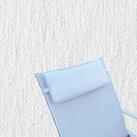 Outdoor Head Rest Pillow in Improve White – Sunbrella® – 19" x 8"