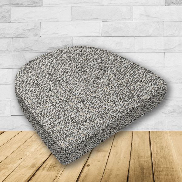 Wicker Patio Chair Cushions with a rounded back Boxed Double Piped Patio Dining Chair Seat Pad or Seat Cushion from Cascadia Outdoor Cushions