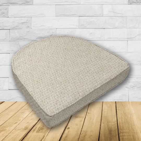 Wicker Patio Chair Cushions with a rounded back Boxed Double Piped Patio Dining Chair Seat Pad or Seat Cushion from Cascadia Outdoor Cushions