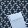 Outdoor Head Rest Pillow in Voyage Indigo – Sunbrella® – 19" x 8"
