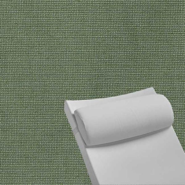 Contoured Outdoor Head Rest Pillow in Bliss Aloe Sunbrella® Fabric