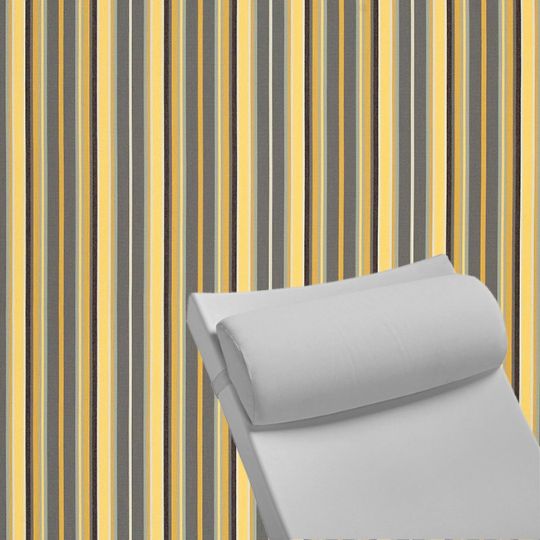 Contoured Outdoor Head Rest Pillow in Foster Metallic Sunbrella® Fabric