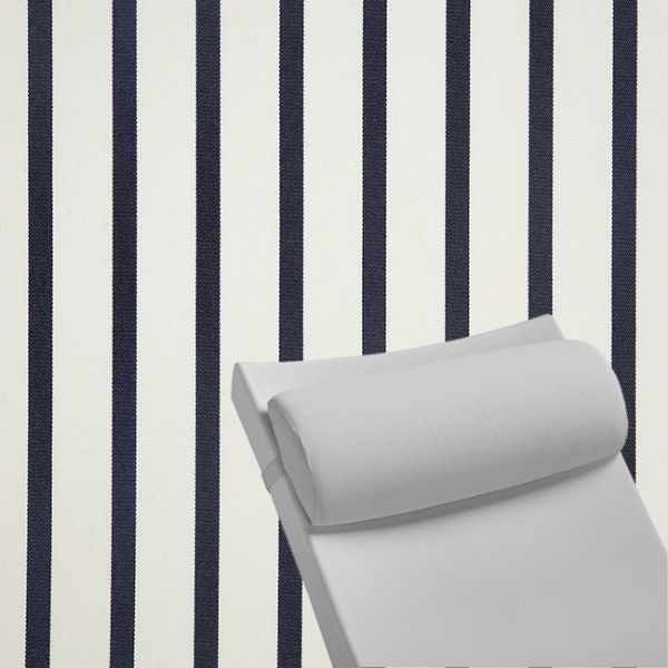 Contoured Outdoor Head Rest Pillow in Lido Indigo Sunbrella® Fabric