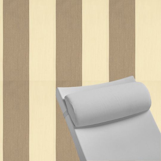 Contoured Outdoor Head Rest Pillow in Regency Sand Sunbrella® Fabric
