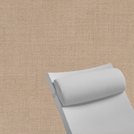 Contoured Outdoor Head Rest Pillow in Remix Camel Sunbrella® Fabric