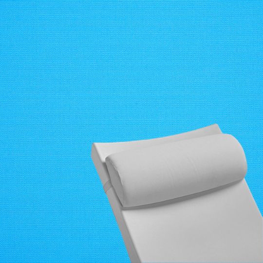 Contoured Outdoor Head Rest Pillow in Canvas Cyan Sunbrella® Fabric