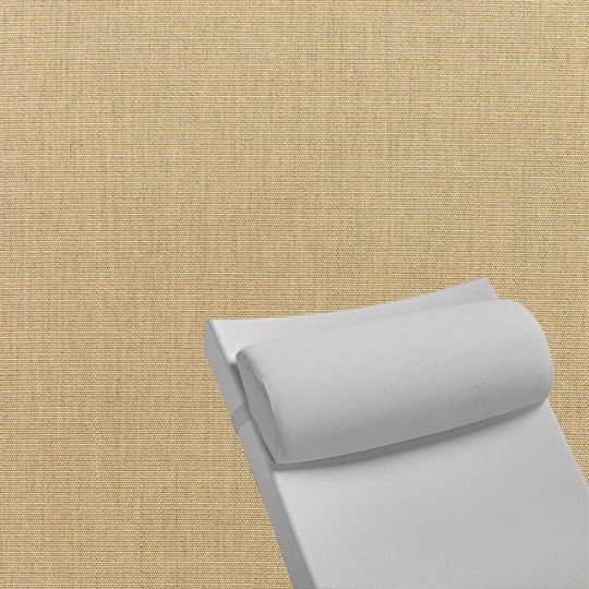 Contoured Outdoor Head Rest Pillow in Canvas Heather Beige Sunbrella® Fabric