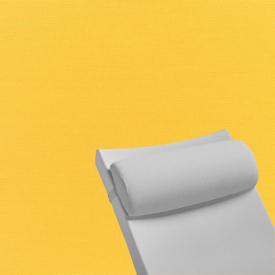 Contoured Outdoor Head Rest Pillow in Canvas Sunflower Yellow Sunbrella® Fabric