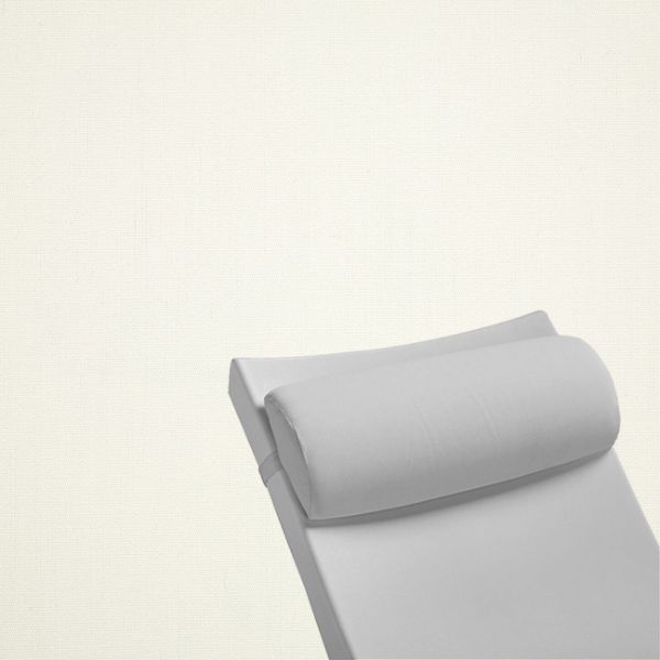 Contoured Outdoor Head Rest Pillow in Canvas White Sunbrella® Fabric