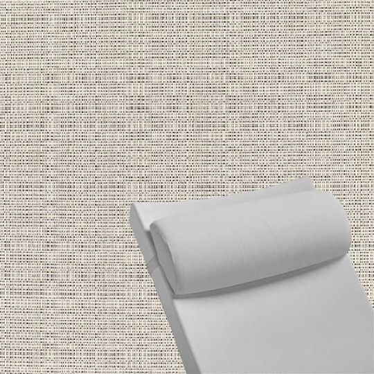 Contoured Outdoor Head Rest Pillow in Linen Silver Sunbrella® Fabric
