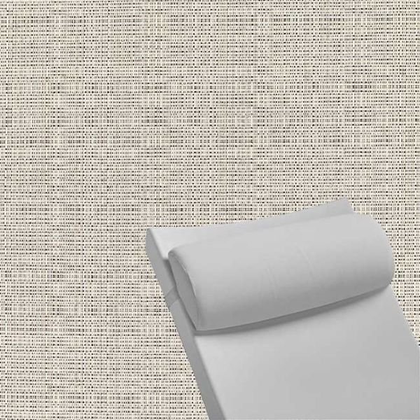 Contoured Outdoor Head Rest Pillow in Linen Silver Sunbrella® Fabric