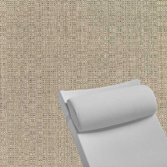 Contoured Outdoor Head Rest Pillow in Linen Stone Sunbrella® Fabric