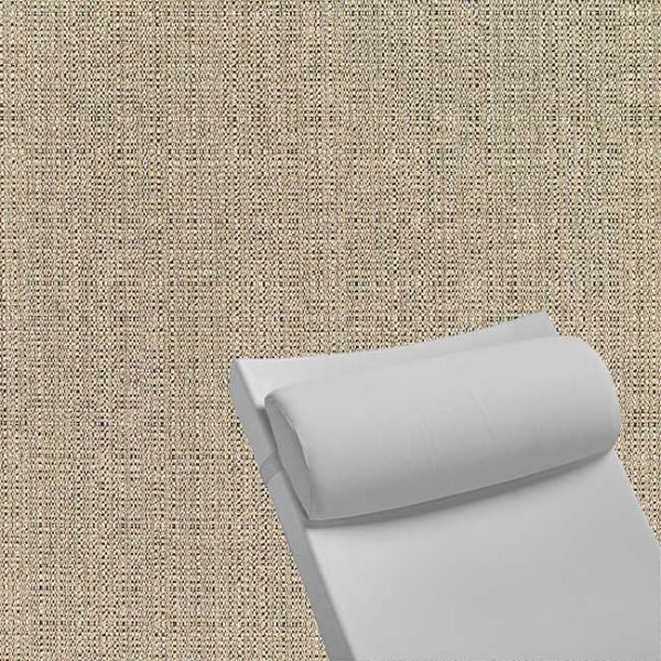 Contoured Outdoor Head Rest Pillow in Linen Stone Sunbrella® Fabric