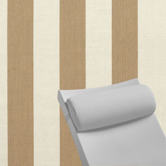 Contoured Outdoor Head Rest Pillow in Maxim Heather Beige Sunbrella® Fabric