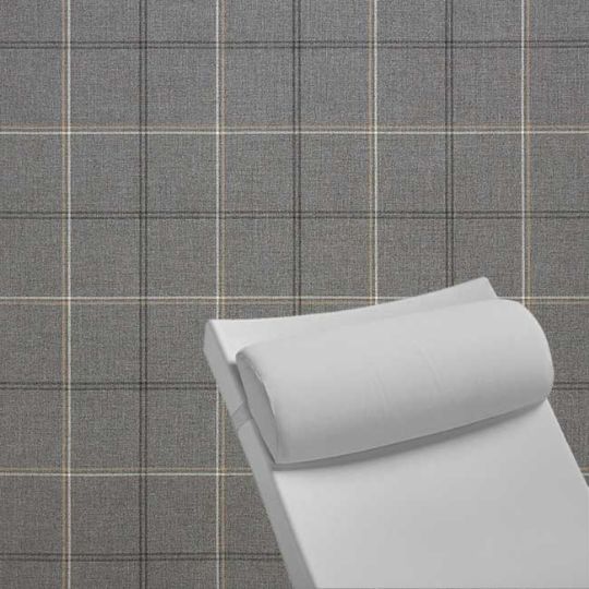 Contoured Outdoor Head Rest Pillow in Paradigm Stone Sunbrella® Fabric