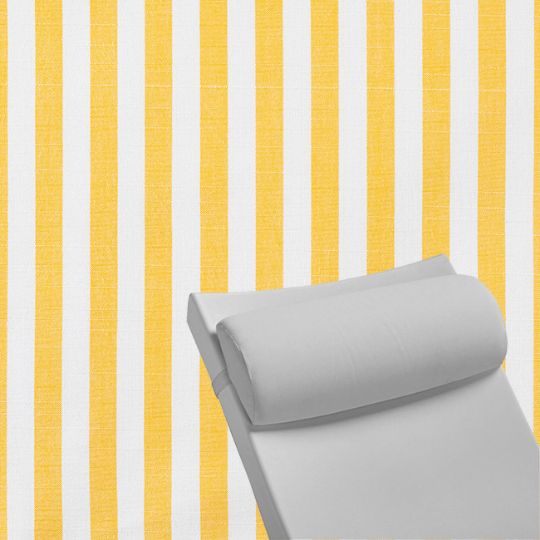 Contoured Outdoor Head Rest Pillow in Sail Away Sunflower Sunbrella® Fabric